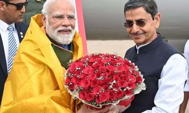 R. N. Ravi with Prime Minister Narendra Modi